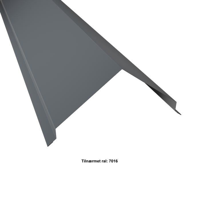 Se Tagrygning Tagsten. 25-25-180-180-25-25x2000 mm. - Antracit - 20 års garanti (0,50) - 35-45 ° hos Profilmetal