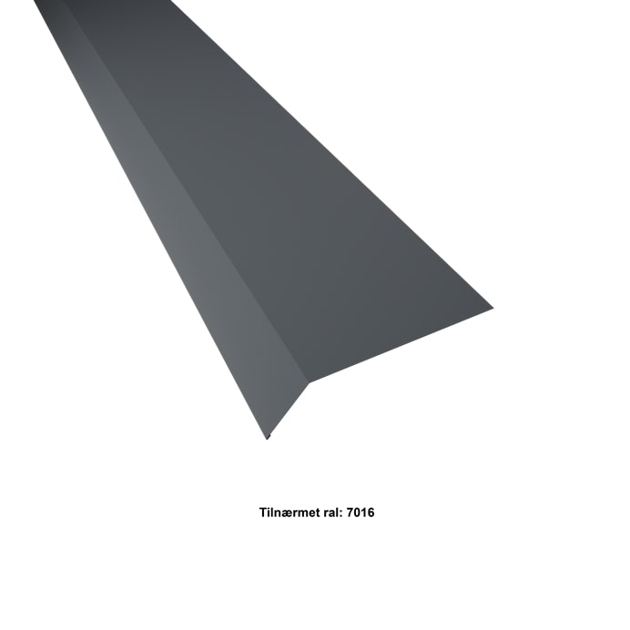 Se Fodblik. 50-140x2000 mm. - Antracit - 20 års garanti (0,50) - 25-35 ° hos Profilmetal