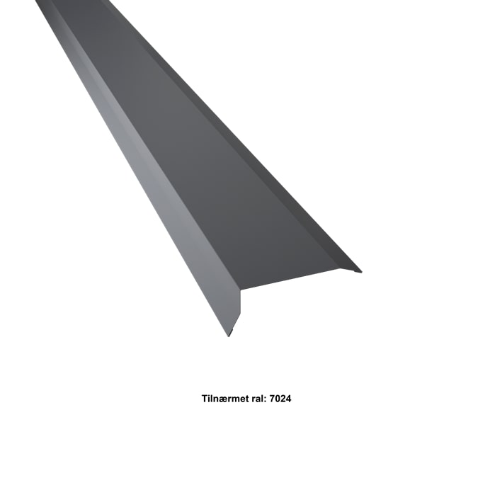 Vindskede lille. 25-25-95-25x2000 mm. - Koksgrå - 2,00 meter. - 20 års garanti (0,50)