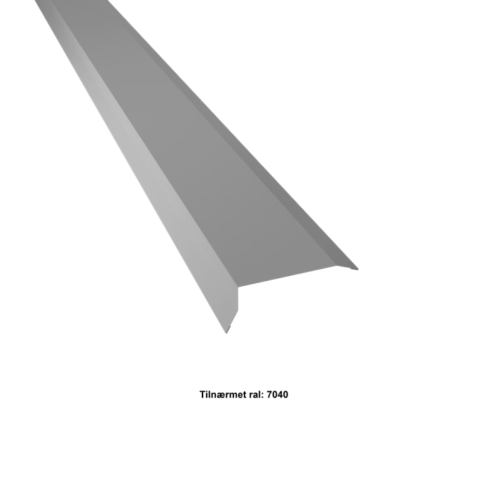 Se Vindskede lille. 25-25-95-25x2000 mm. - Lys grå - 2,00 meter. - 20 års garanti (0,50) hos Profilmetal