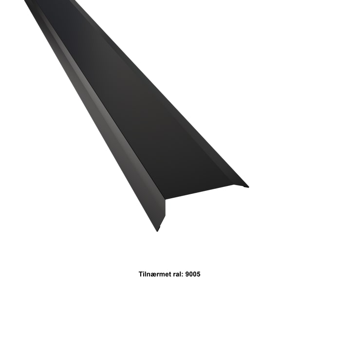 Vindskede lille. 25-25-95-25x2000 mm. - Sort - 30 års garanti (0,50, Mat)