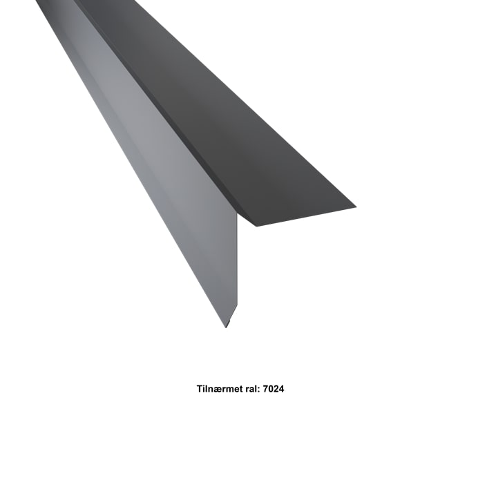 Vindskede Tagpap. 25-95-25-95x2000 mm. - Koksgrå,20 års garanti (0,50)