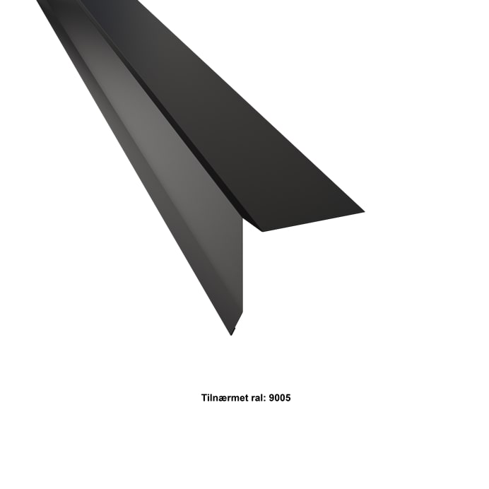 Vindskede Tagpap. 25-95-25-95x2000 mm. - Sort,40 års garanti (0,50)