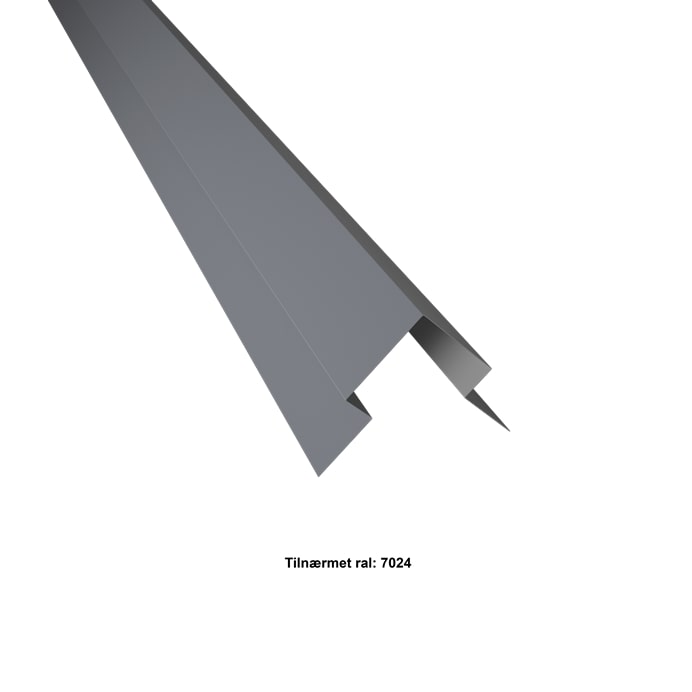 Se Udv. Hjørne hatteprofil 50-25-70-70-25-50x2500 mm. - Koksgrå - 40 års garanti (0,50) hos Profilmetal