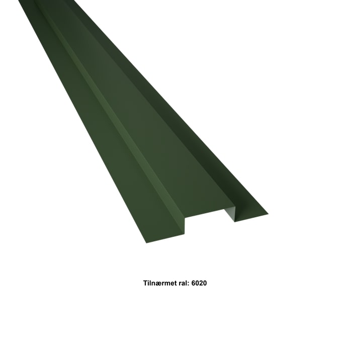 Hatteprofil. 50-25-70-25-50x2500 mm. - Grøn - 20 års garanti (0,50)
