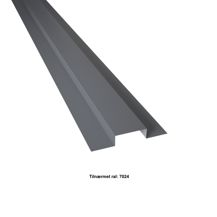 Hatteprofil. 50-25-70-25-50x2500 mm. - Koksgrå - 20 års garanti (0,50)