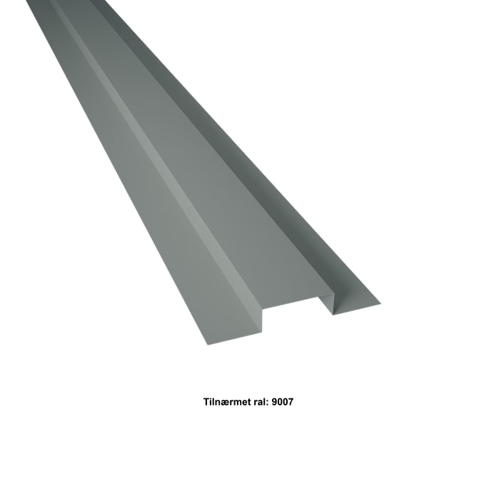 Hatteprofil. 50-25-70-25-50×2500 mm. – Mørk Silver – 20 års garanti (0,50)
