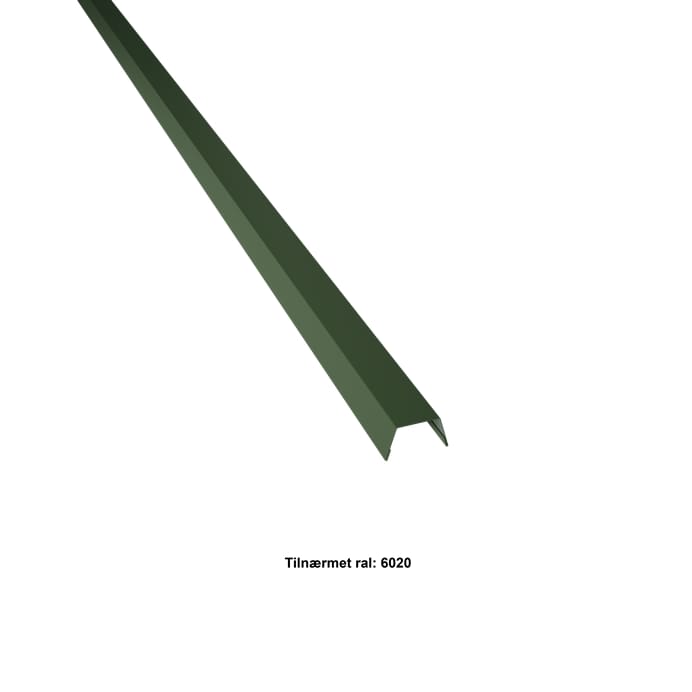 Vindskedekapsel. 25-30-25x2000 mm. - Grøn,20 års garanti (0,50)