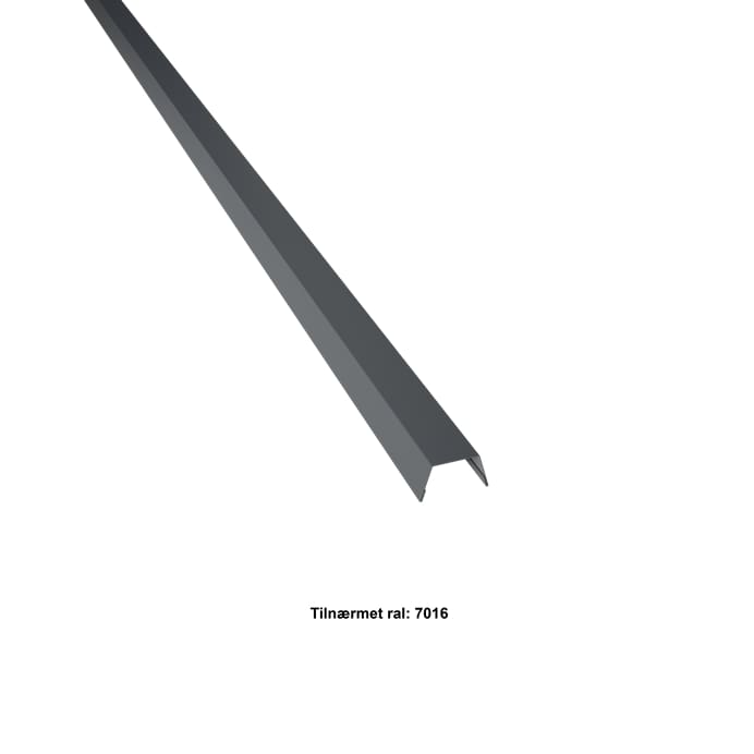 Vindskedekapsel. 25-30-25x2000 mm. - Antracit,20 års garanti (0,50)