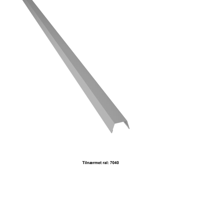 Se Vindskedekapsel. 25-30-25x2000 mm. - Lys grå - 40 års garanti (0,50) hos Profilmetal