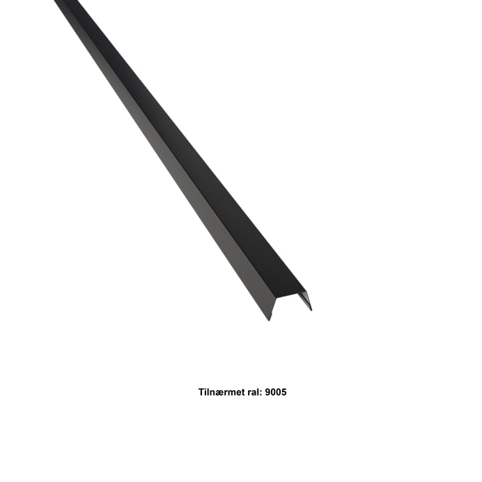 Vindskedekapsel. 25-30-25x2000 mm. - Sort,20 års garanti (0,50)