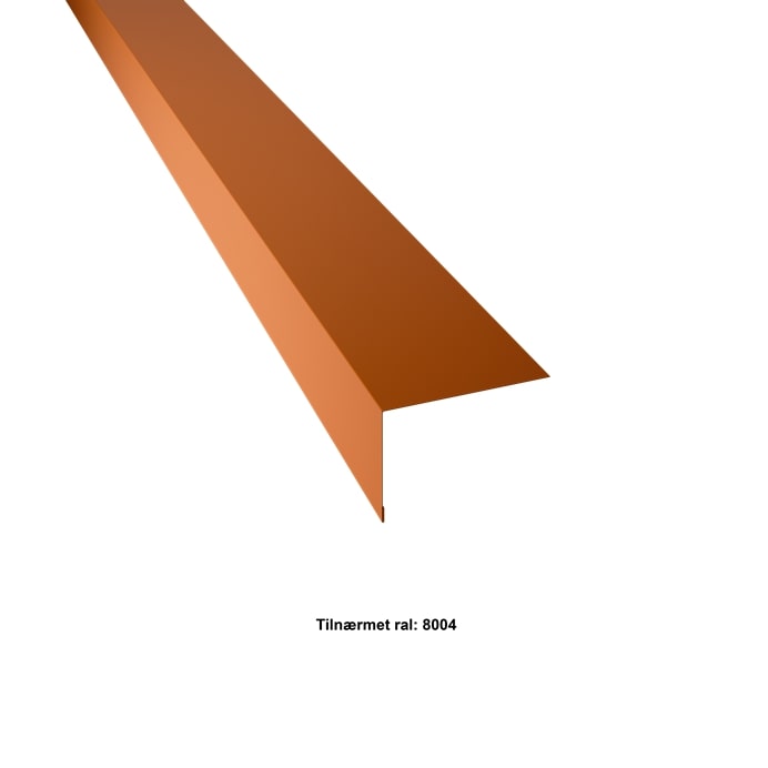 Billede af Sideinddækning. 70-100x2000 mm. - Teglrød - 40 års garanti (0,50)