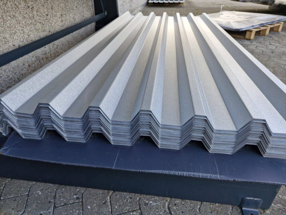 Ståltrapez TP45 - Aluzink (2,14 meter) Pris pr. plade. (Klik og Hent)