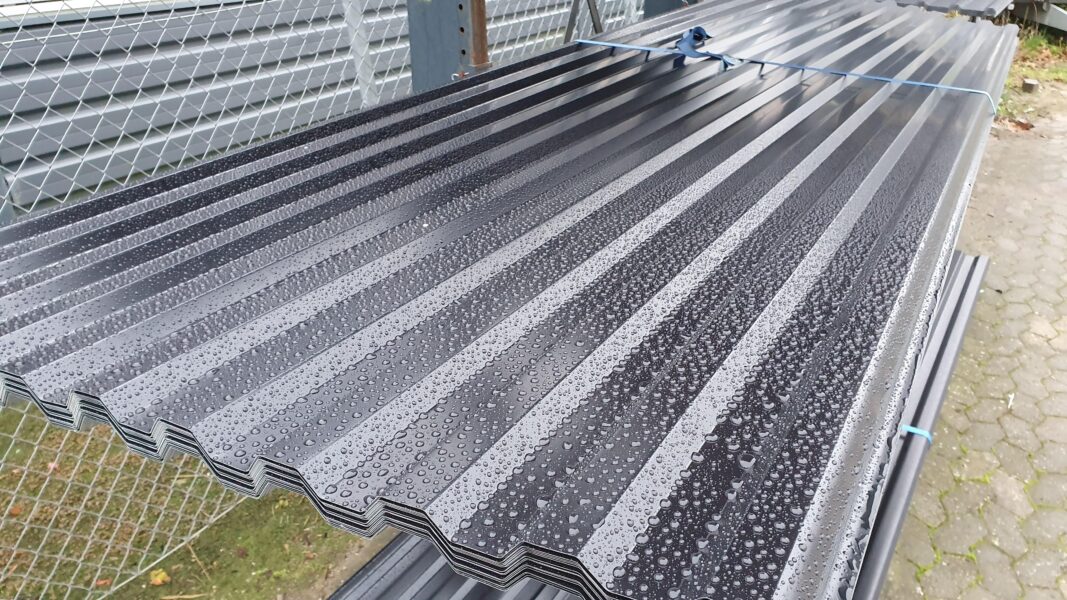 Ståltrapez TP20 - Sort (4,00 meter) Pris pr. plade. 2-Sortering (Klik og Hent)