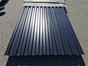 Restpalle: Sort Trapezplade TP20 i Stål. 2 stk. a. 5,00 meter. (10,00 m2) 2-Sortering