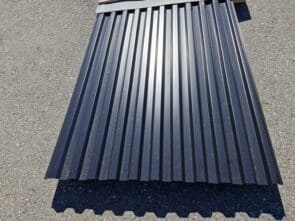 Restpalle: Sort Trapezplade TP20 i Stål. 5 stk. a 5,00 meter (25,00 m2) 2-Sortering