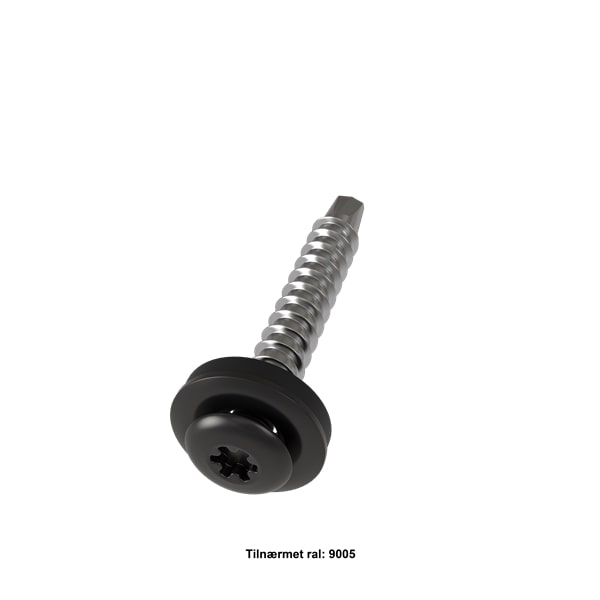 Selvborende skrue (TX20) 4,8×35 mm. 250 stk. – Sort