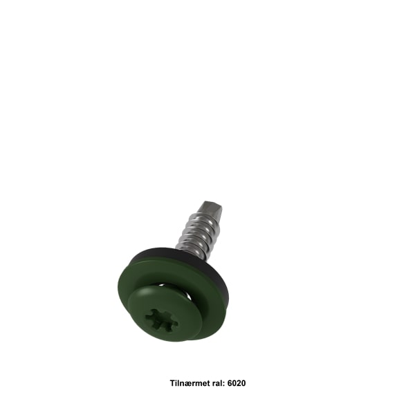 Overlapskrue (TX20) 4,8x20 mm. 250 stk. - Grøn
