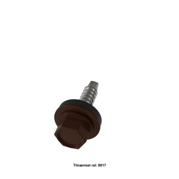 Outlet: Skruer til Ståltag/Facade - Overlapskr. 4,8x20mm. Brun ral. 8014. 250 stk.