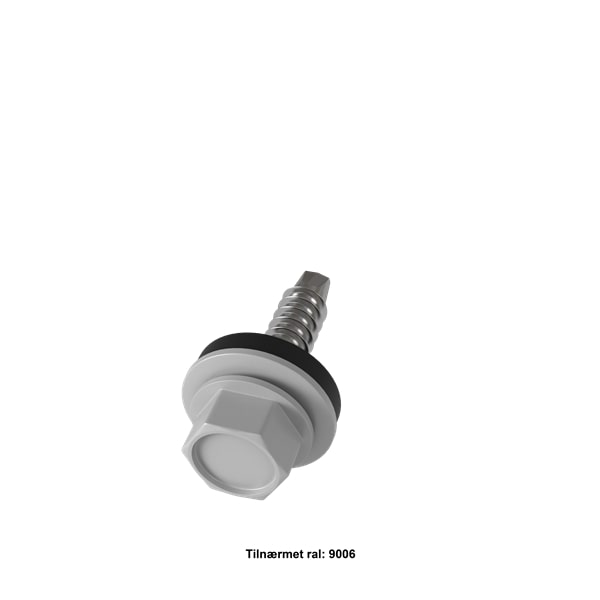 Overlapskrue 4,8x20 mm. 250 stk. - Silver