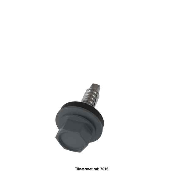 Borskrue 4,8x19 mm. 250 stk. - Antracit