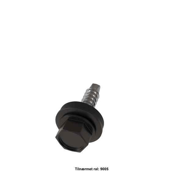 Borskrue 4,8x19 mm. 250 stk. - Sort