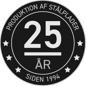 Produktion af stålplader siden 1994. 25 års jubilæum