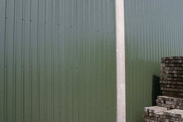 Trapezplade VP19 monteret på facade