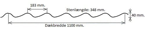 Tagstensplade Tegning