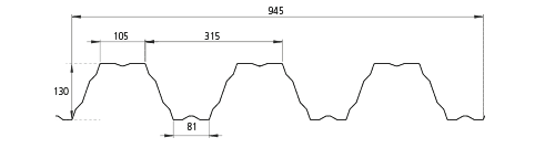 Trapezplade TP131 Højprofil