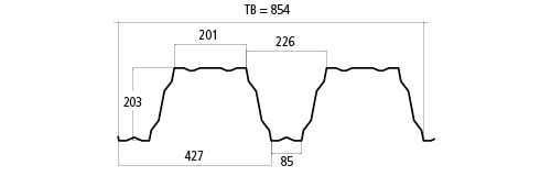 Trapezplade TP200 Højprofil