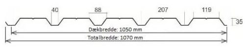 Trapezplade VP35 tegning